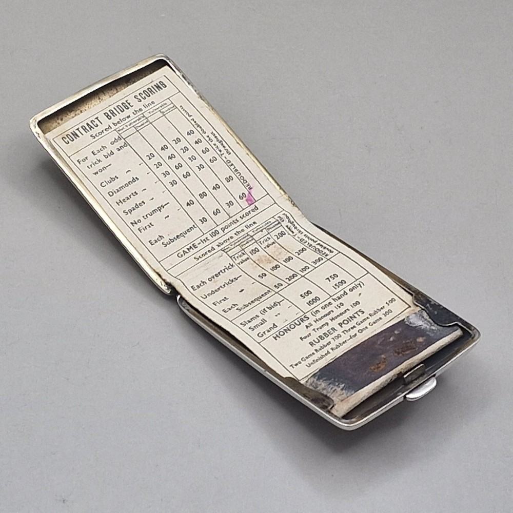 Sterling Silver Engine Turned Matchbook Case by Cohen & Charles 1928
