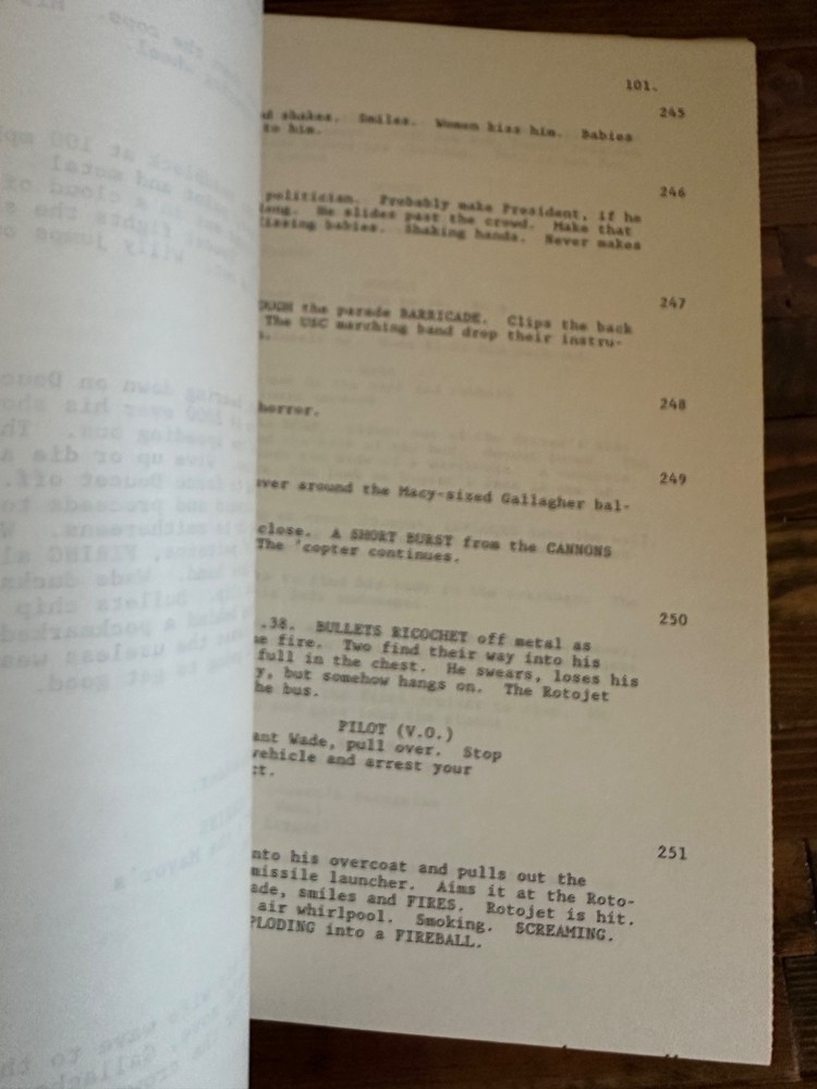 DEMOLITION MAN SYLVESTER STALLONE MOVIE ORIGINAL SCREENPLAY SCRIPT