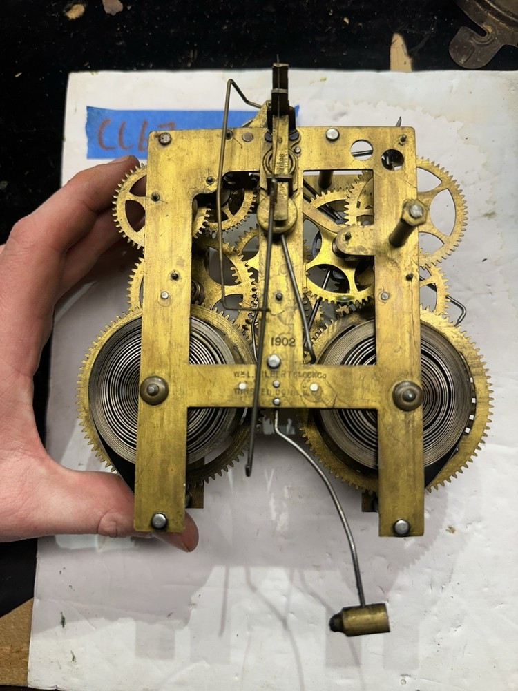 (CC67) - ANTIQUE WML GILBERT MANTEL CLOCK MOVEMENT