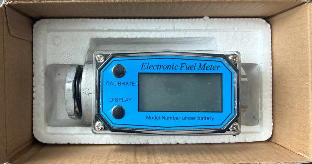 UwinVwin 1" 2.6-26 GPM Inline NPT Thread Flowmeter Digital 1 inch & 3/4