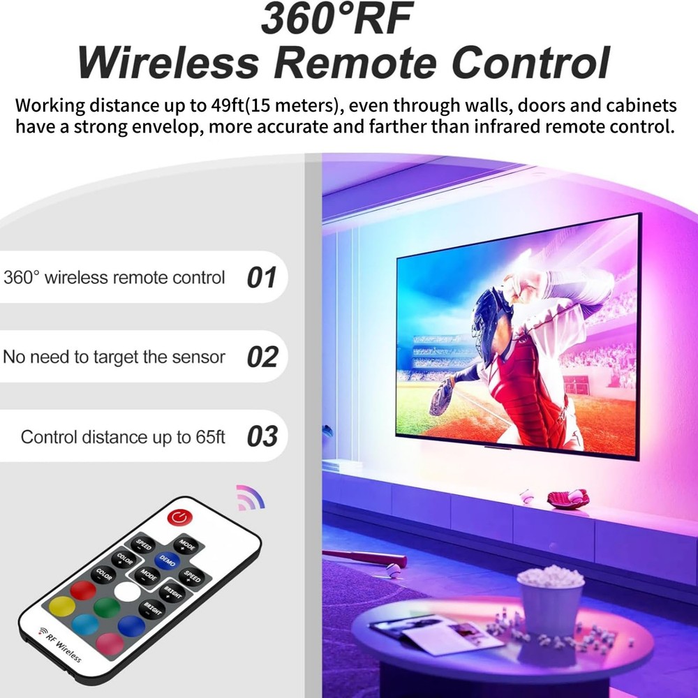 RGB Led Light Strip Controller 17 Key RF Wireless Remote DC 5V USB Connector