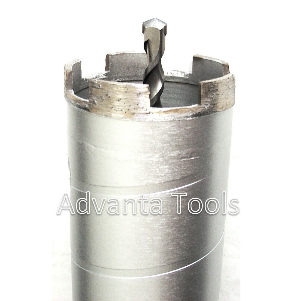 1-1/4" Dry Diamond Core Bit for Concrete with SDS Plus Adapter & Pilot Drill Bit