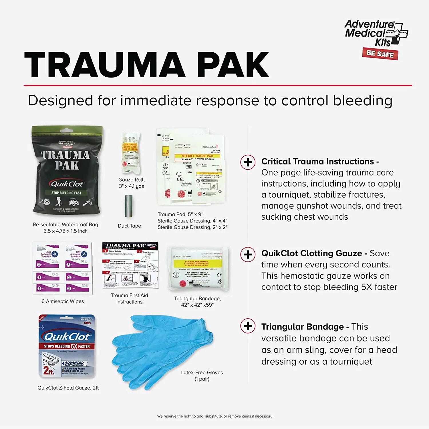 Adventure Medical Kits Trauma Pak with QuikClot
