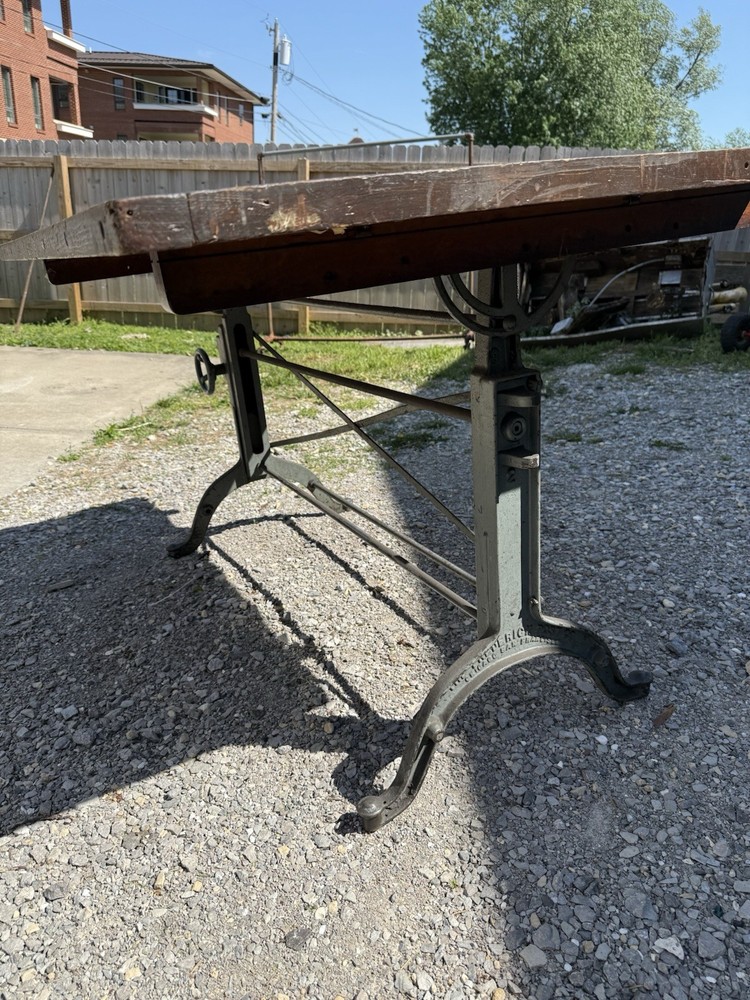 1920s Post Industrial Adjustable Easel Drafting Table Office Study Artist art