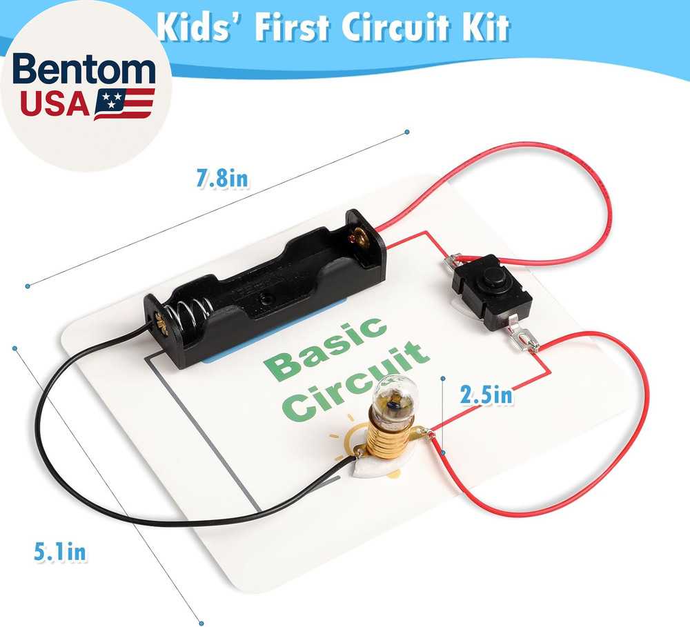 12 Bulk Electric Circuit Kit for Kids Age 8-12, Basic Circuits Science Light Bul