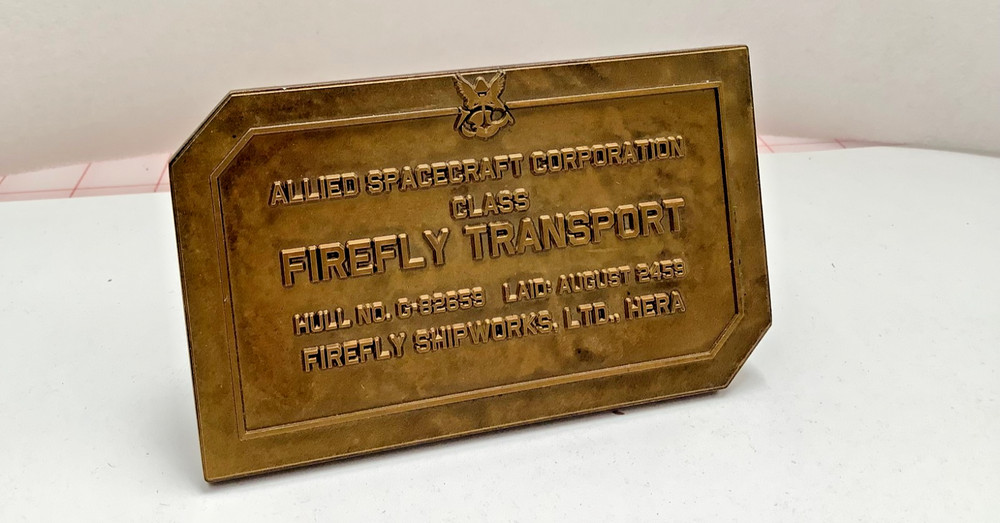 FIREFLY Loot Crate DEDICATION PLAQUE QM MINI MASTERS NIB MINT!