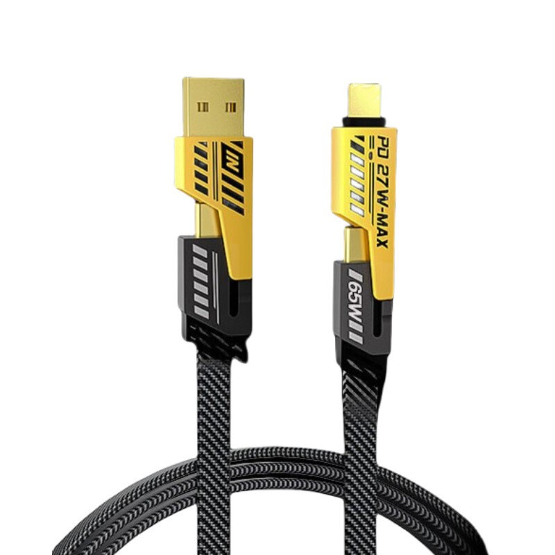 65W 4ft Fast 4-in-1 Multi-Function Charging Cable Compatible with Android&IOS