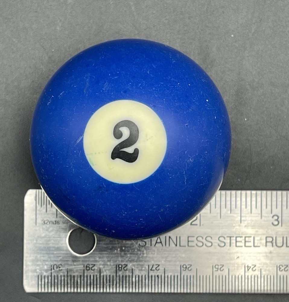 Vintage 2 1/4" Billiard Ball Pool Ball Replacement Ball Solid #2 Blue