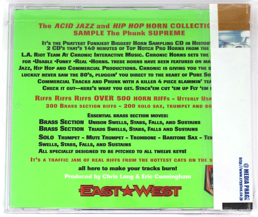 East West Chronic Horns Sample Library/Sound Library/Sampling Double CD 1996