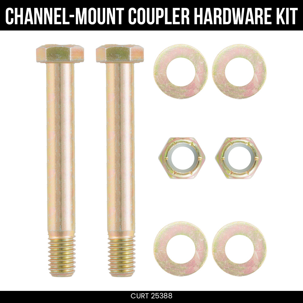 CURT Channel-Mount Adjustable Trailer Coupler Hardware Kit 25388