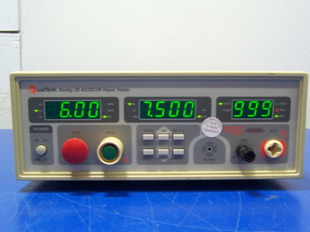 13204 QuadTech quad tech sentry 30 ac/dc/ir hipot tester