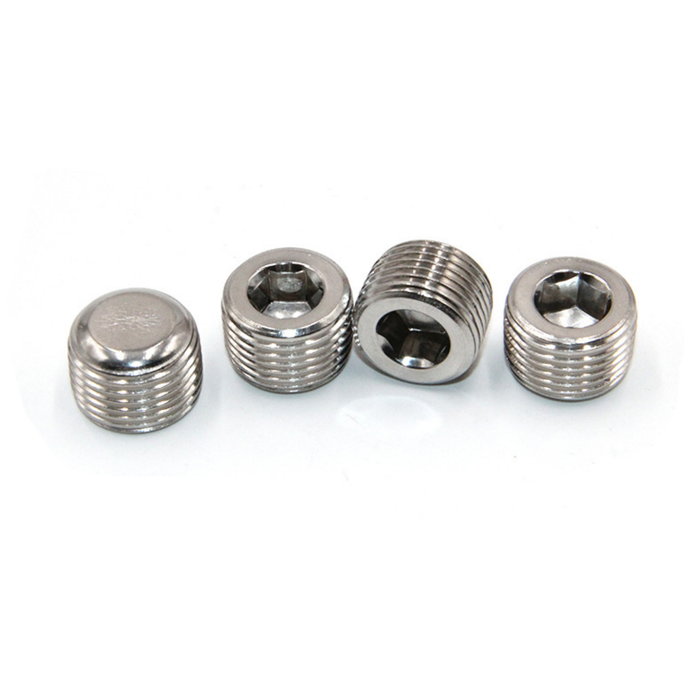 10 PCS 3/8"NPT HEX COUNTERSUNK PLUG SOCKET HEAD STAINLESS STEEL PIPE MALE THREAD