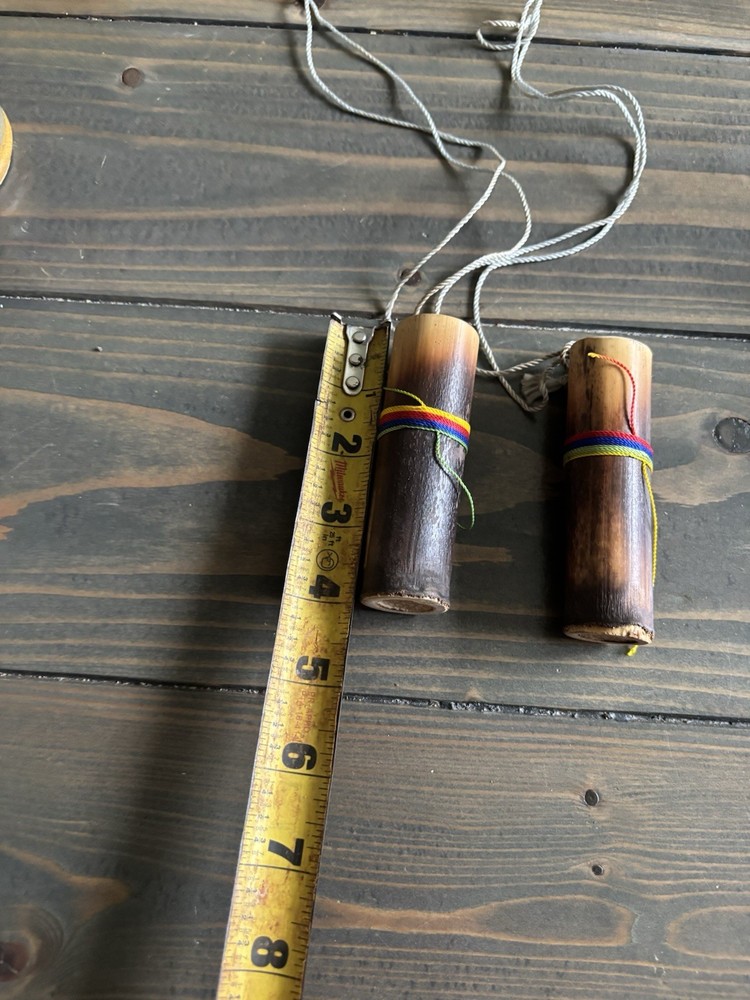 Vintage Handmade Bamboo/Wood Percussion Instruments