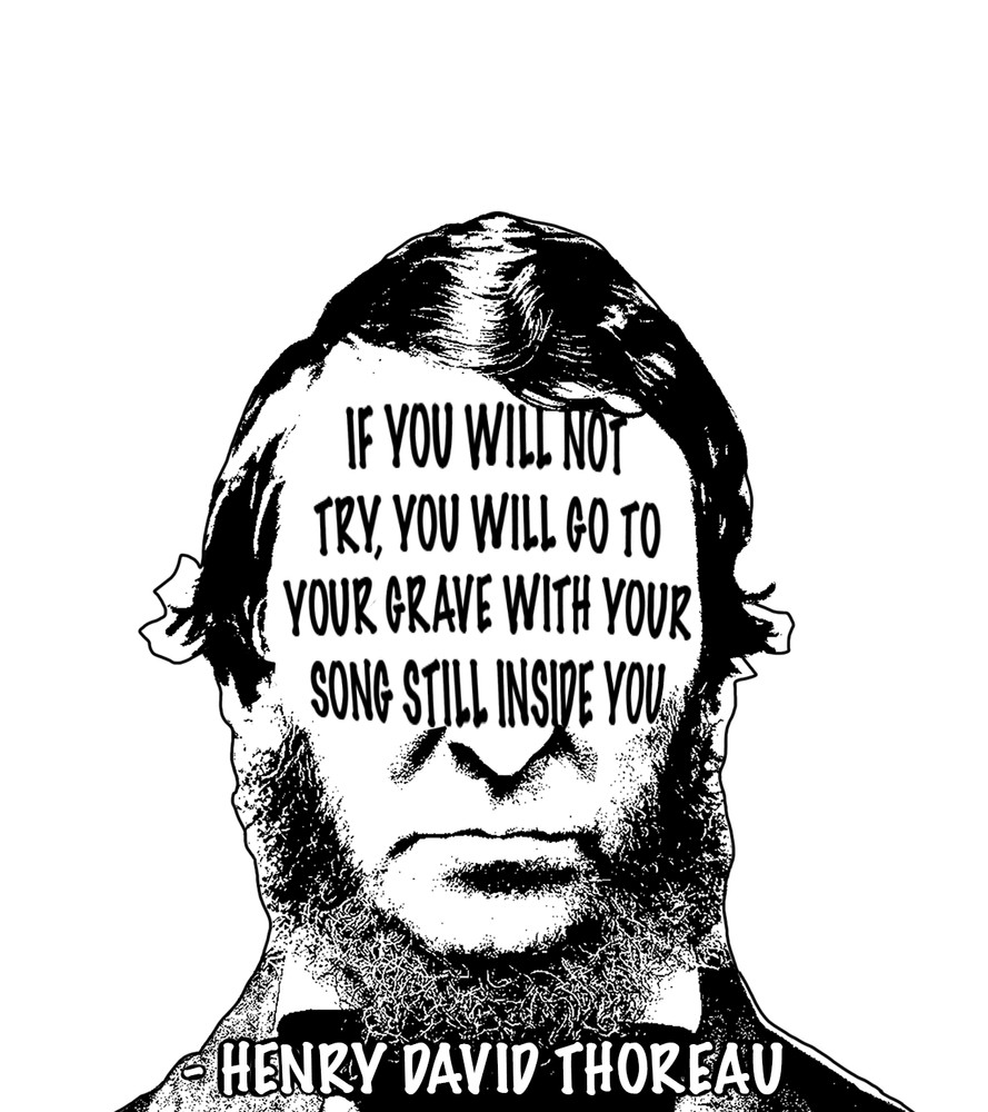 Henry David Thoreau Quote Stickers