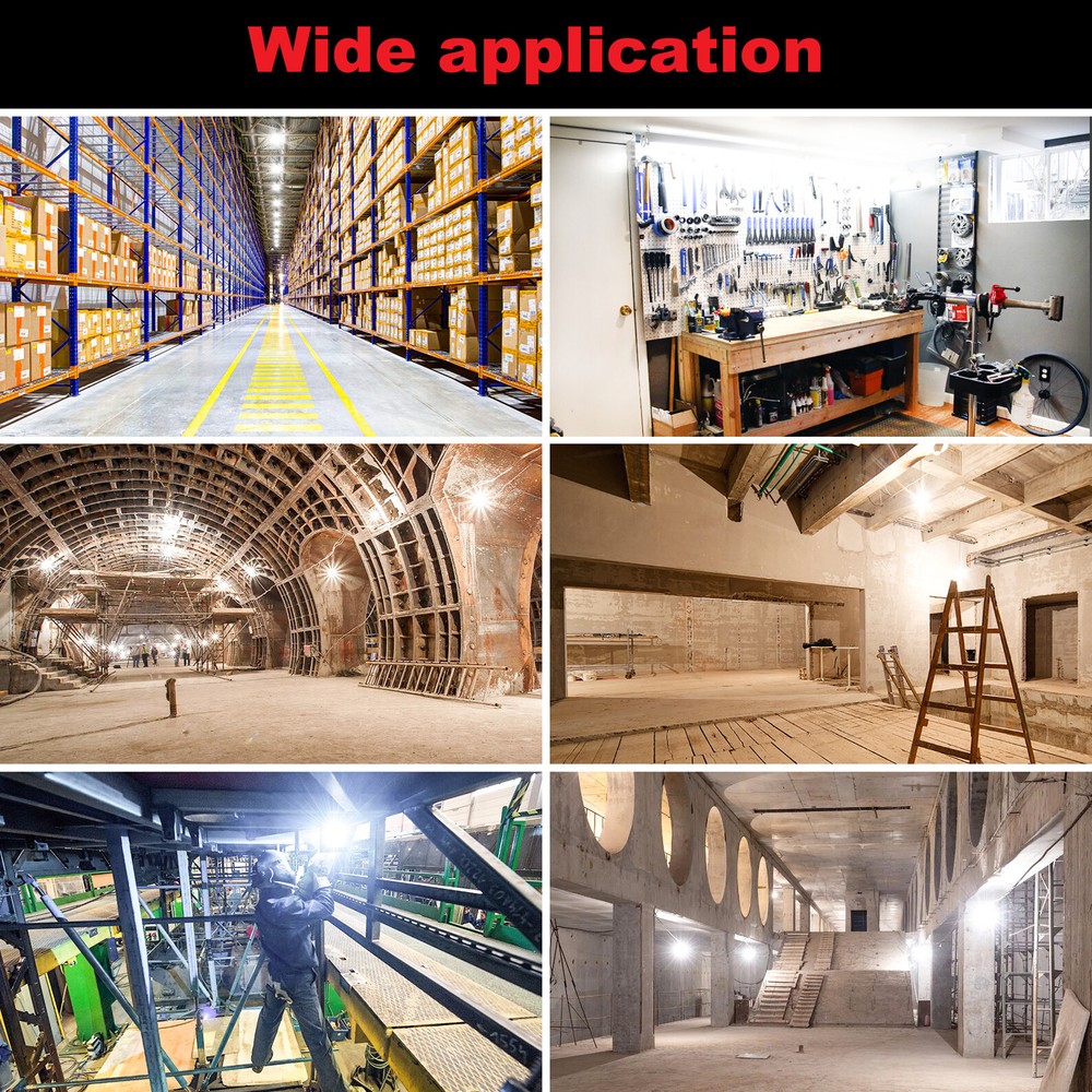 80W Linkable LED Temporary Work Light Building Construction Workshop Portable