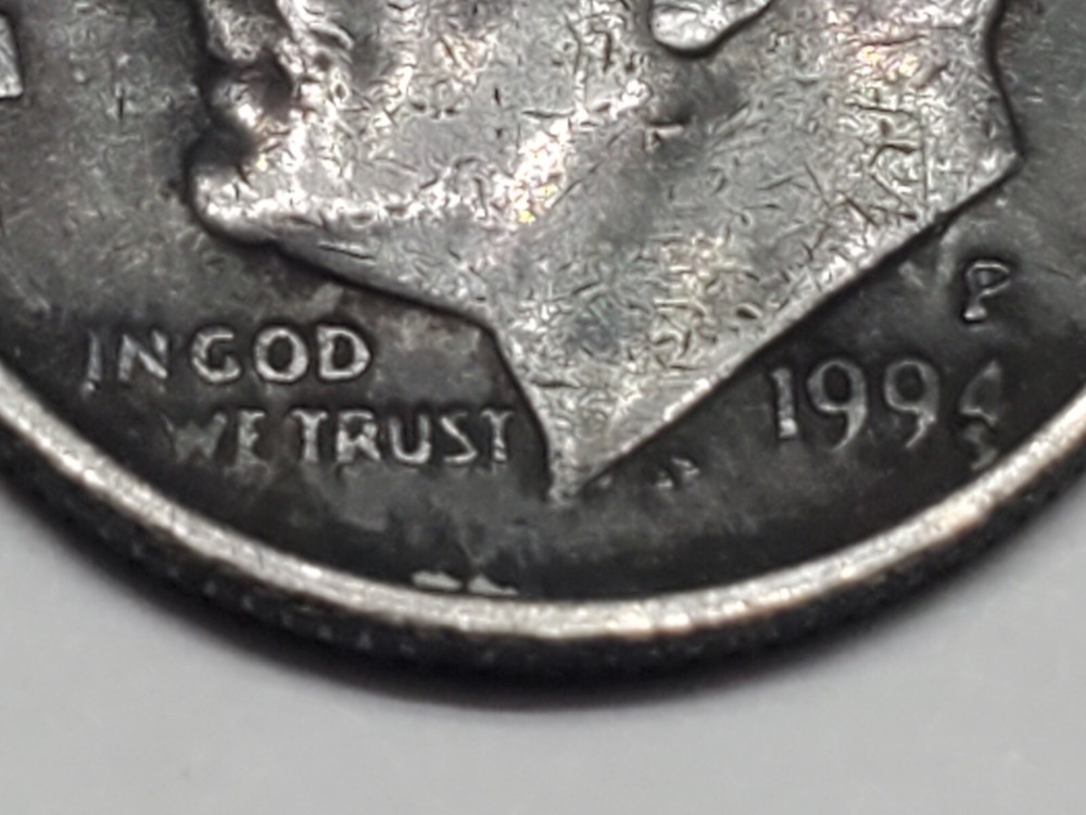 1994 P Roosevelt Dime ERROR Coin