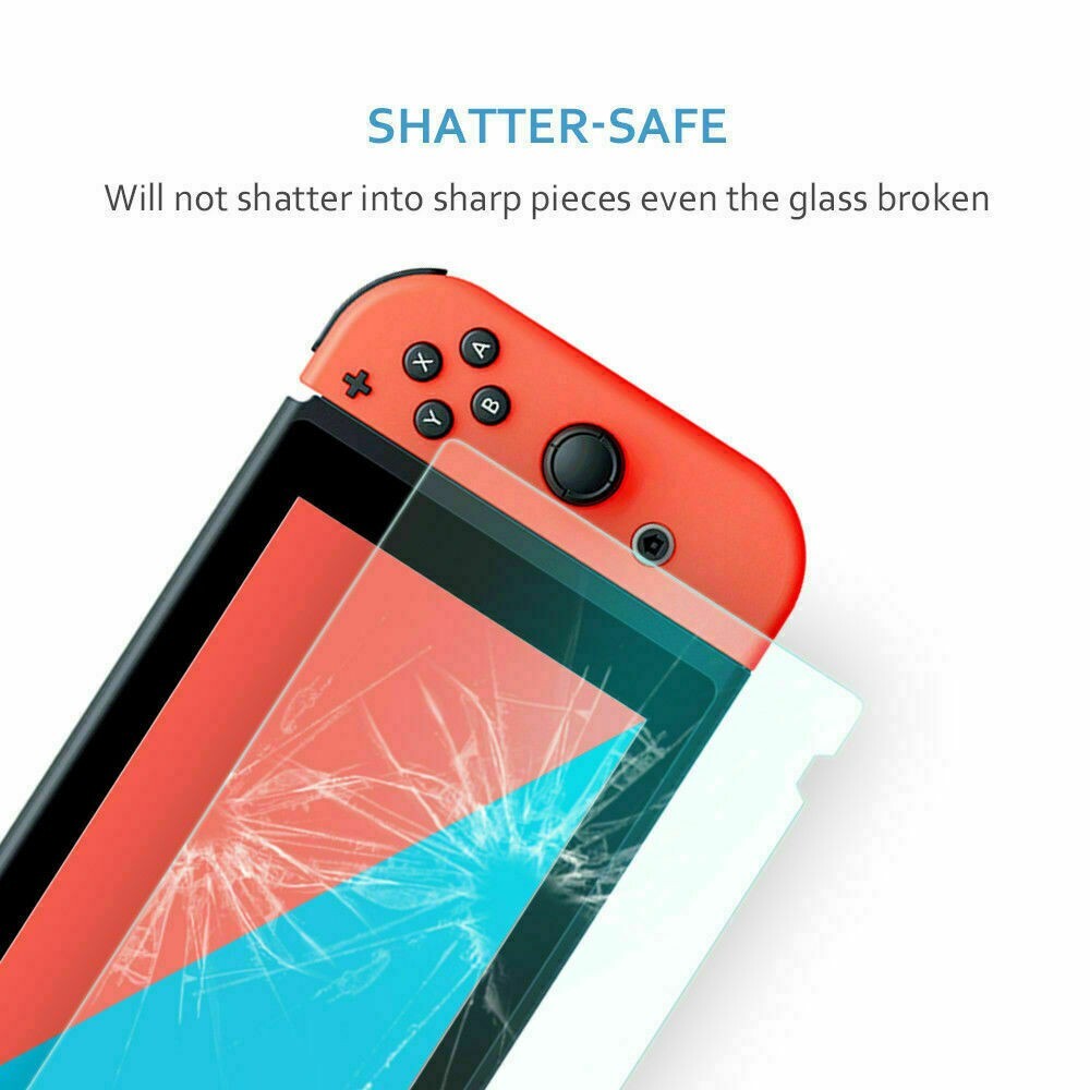 124X Pack Nintendo Switch Premium Tempered Ultra Clear Glass Screen Protector
