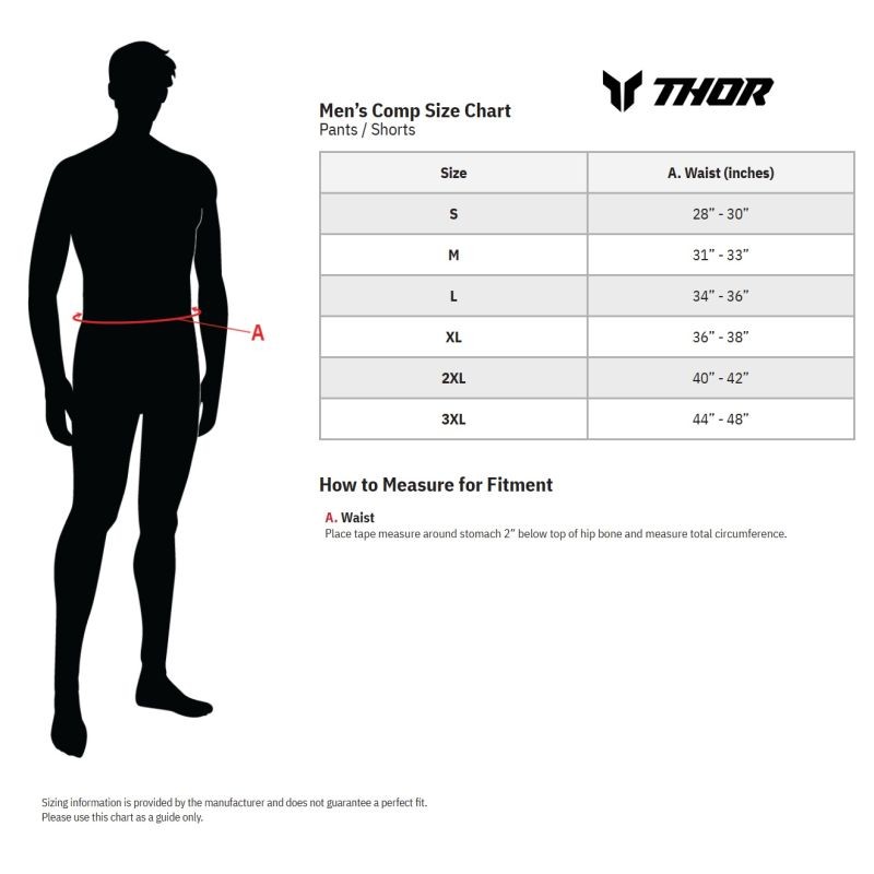 Thor Comp Pants Black Compression Base Layer MX Offroad - Pick Size