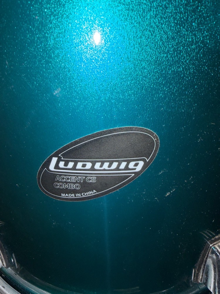 Ludwig Accent CS Combo 13" Teal Blue / Green Rack Tom Nice!