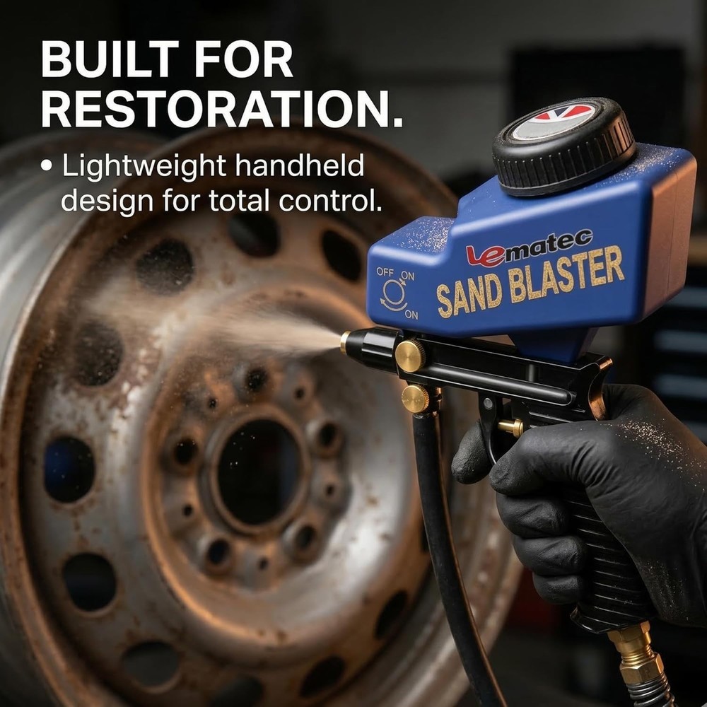 Portable Sand Blaster Gun Kit - Rust Removal & Glass Etching