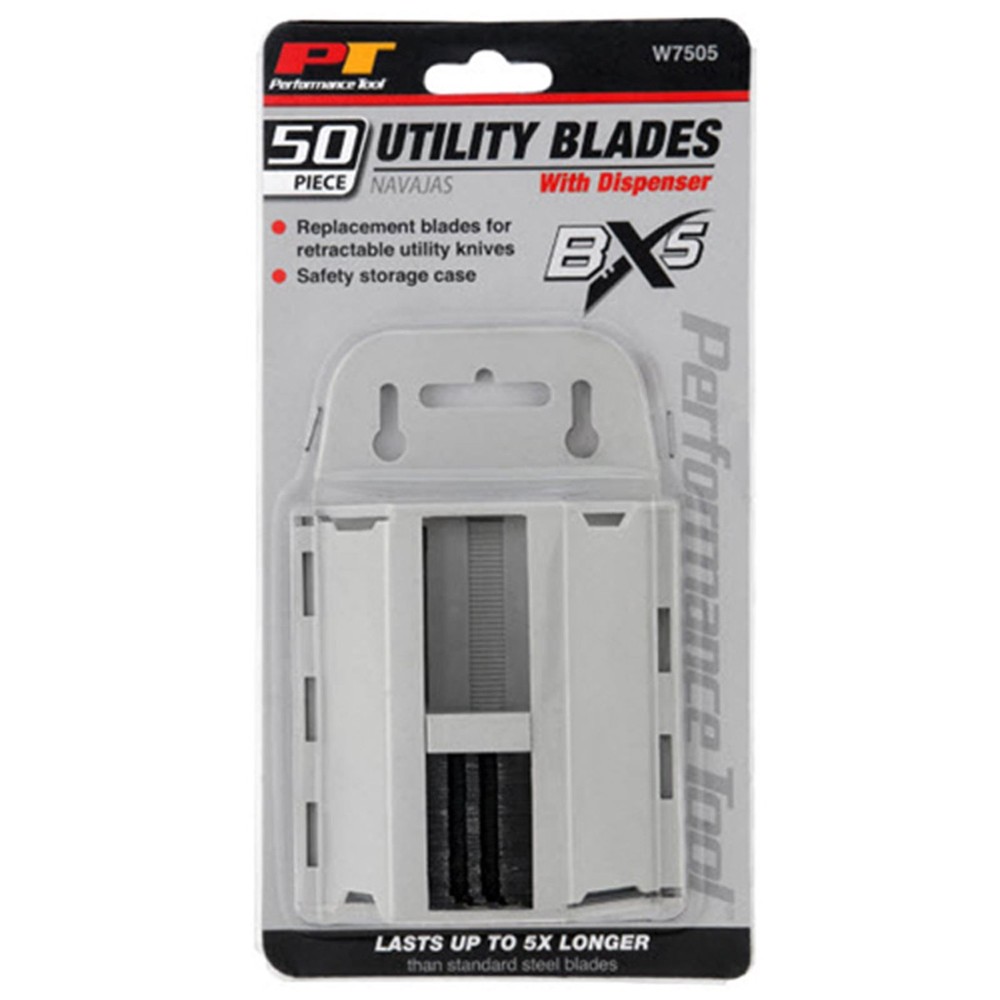 Performance Tool BX5 Utility Knife Blades - 50/Pack W7505