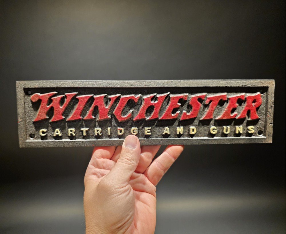 12" Cast Iron Winchester Plaque Sign