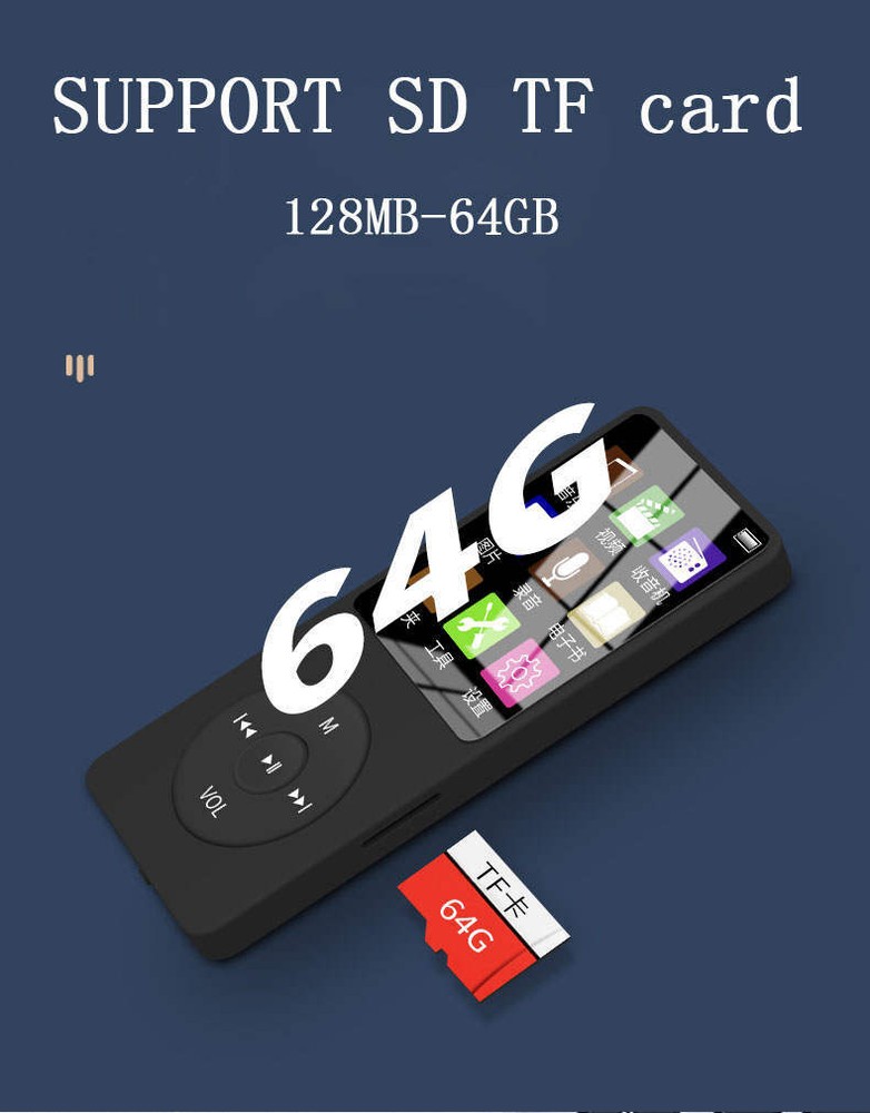 DIGITAL MUSIC PLAYER MP3 MP4 INBUILT E-READER SLIM SCREEN 1.82 MEMORY 32GB