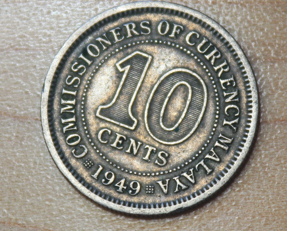 1949 Malaya 10 Cents