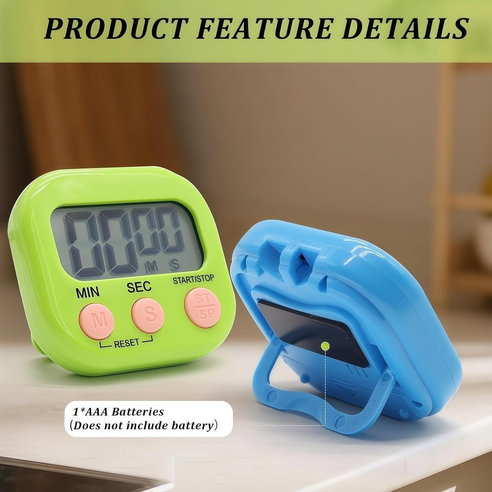 6 Pack Multi-Function Electronic Timer, Learning Management, Suitable for Kit...