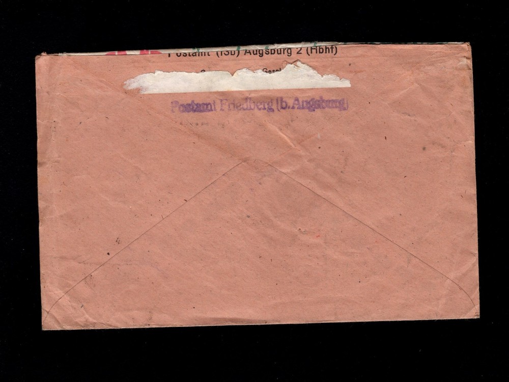 Germany Postwar 1948 Munich cds Multiple Use Cover 9o