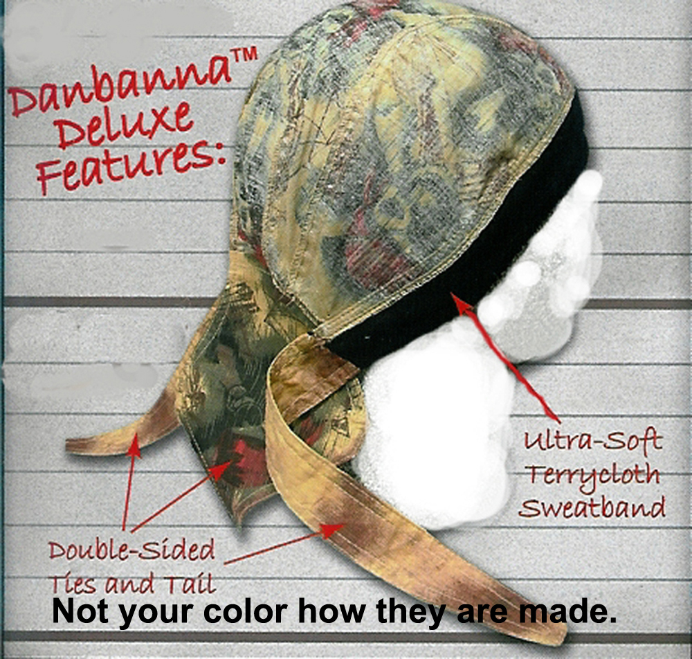 MOTORCYCLE SKULL CAP HEADWRAP DO RAG HEAD RAP DU RAG TRUE EAGLE