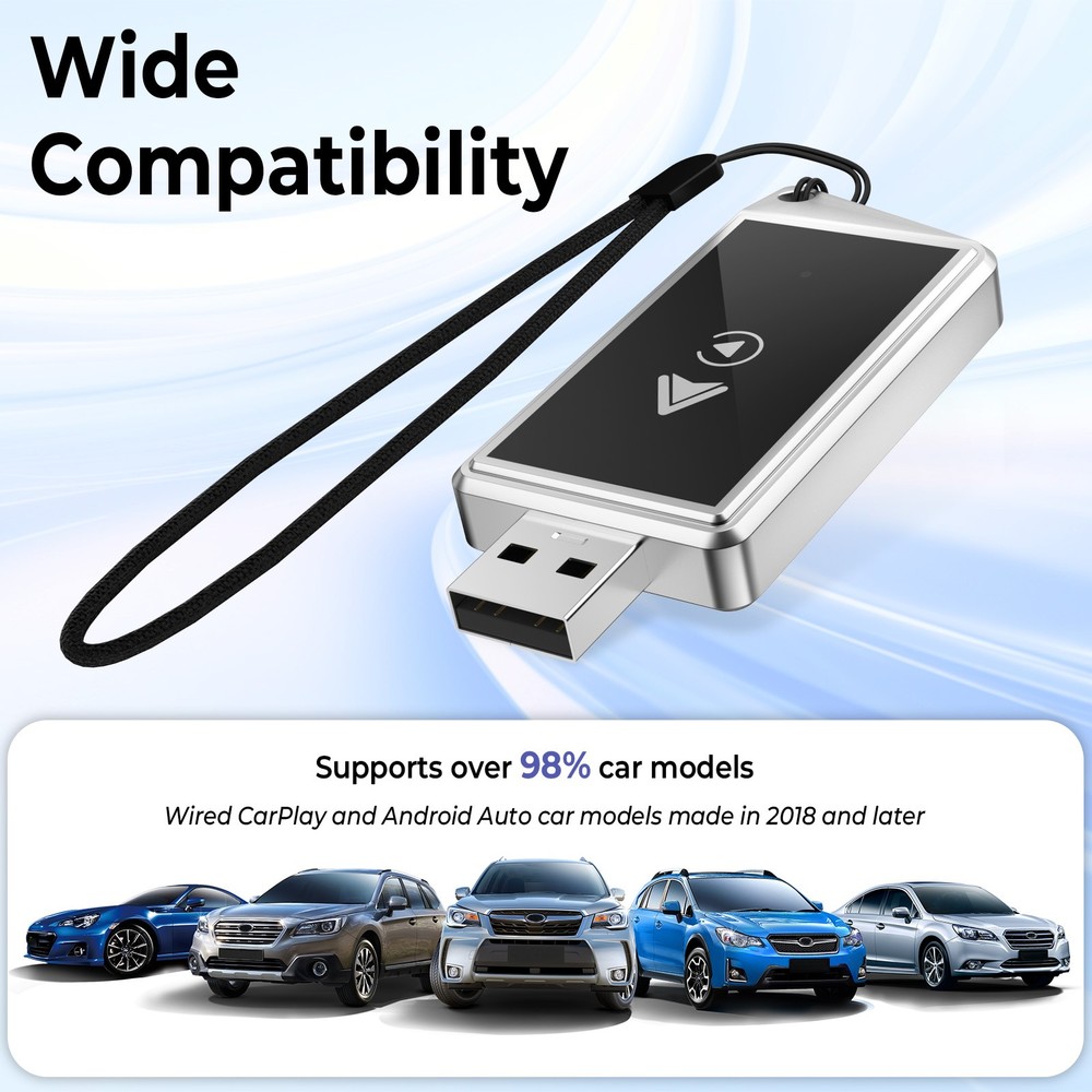 USB Wireless CarPlay Adapter Android Auto Wireless Adapter for iPhone Android