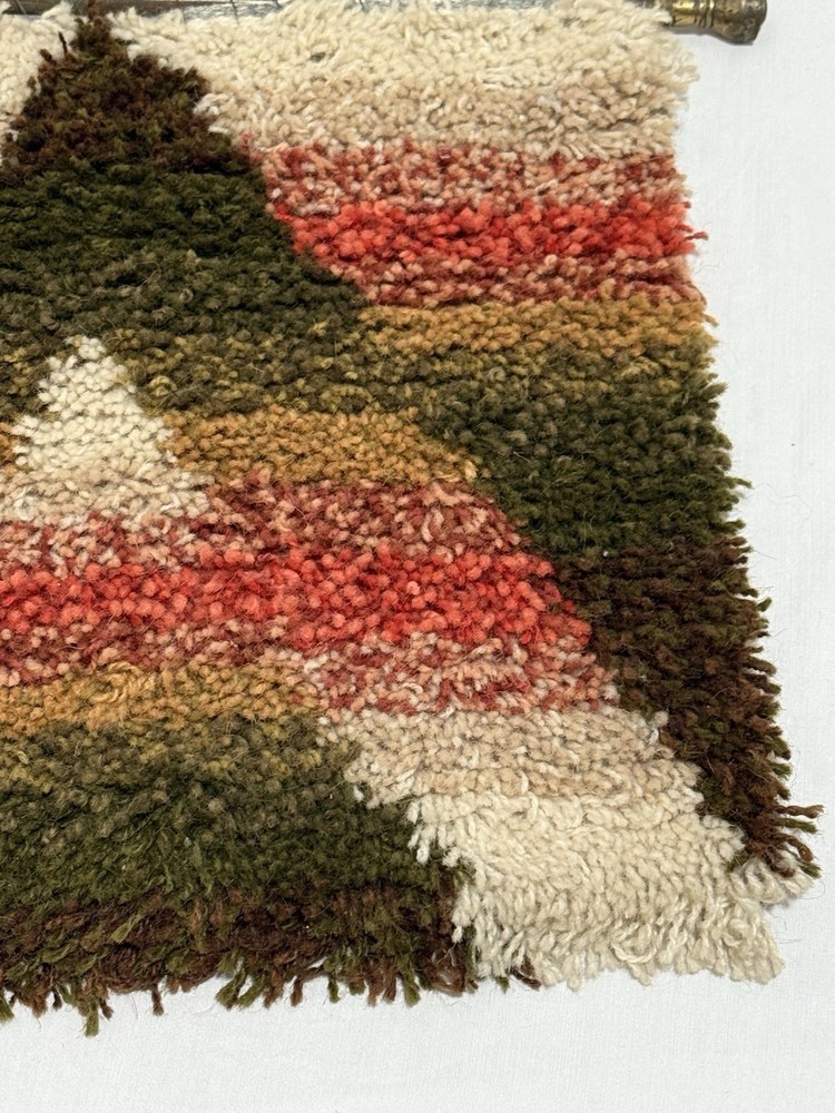 1970s Shaggy Needle Point Panel Wall Art
