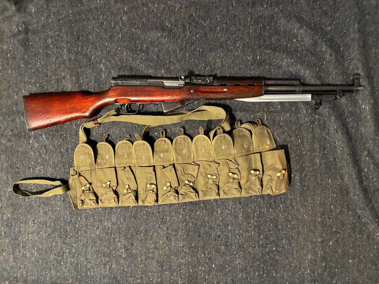 Original Surplus Chinese Army Type 56 SKS 7.62x39 Chest Rig Ammo Pouch