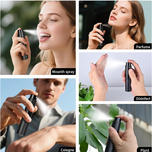3Pcs 8ml Cologne Travel Bottle, Perfume Atomizer, Refillable black