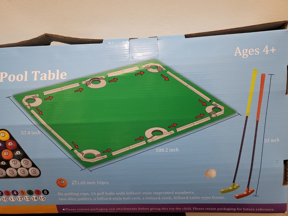 Hammacher Schlemmer World's Largest Putting Pool Table