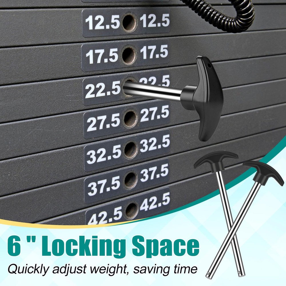 3PCS Weight Stack Pins, 6 " Locking Space Gym Pin Weight Stack for Lifting Ma...