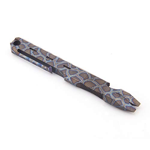 Titanium EDC Pry Bar with Nail Puller Bottle Opener Function with Multicolor