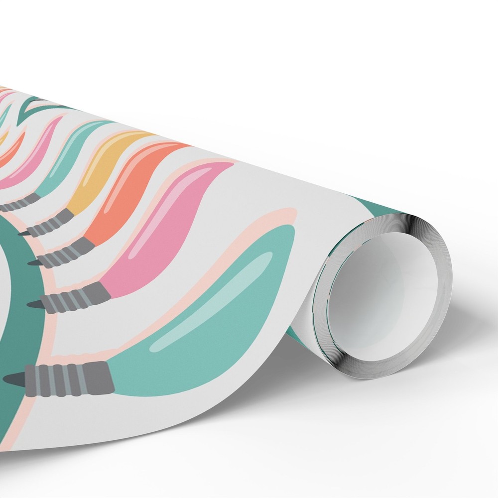 Pastel Christmas Lights Option 2 Wrapping Papers