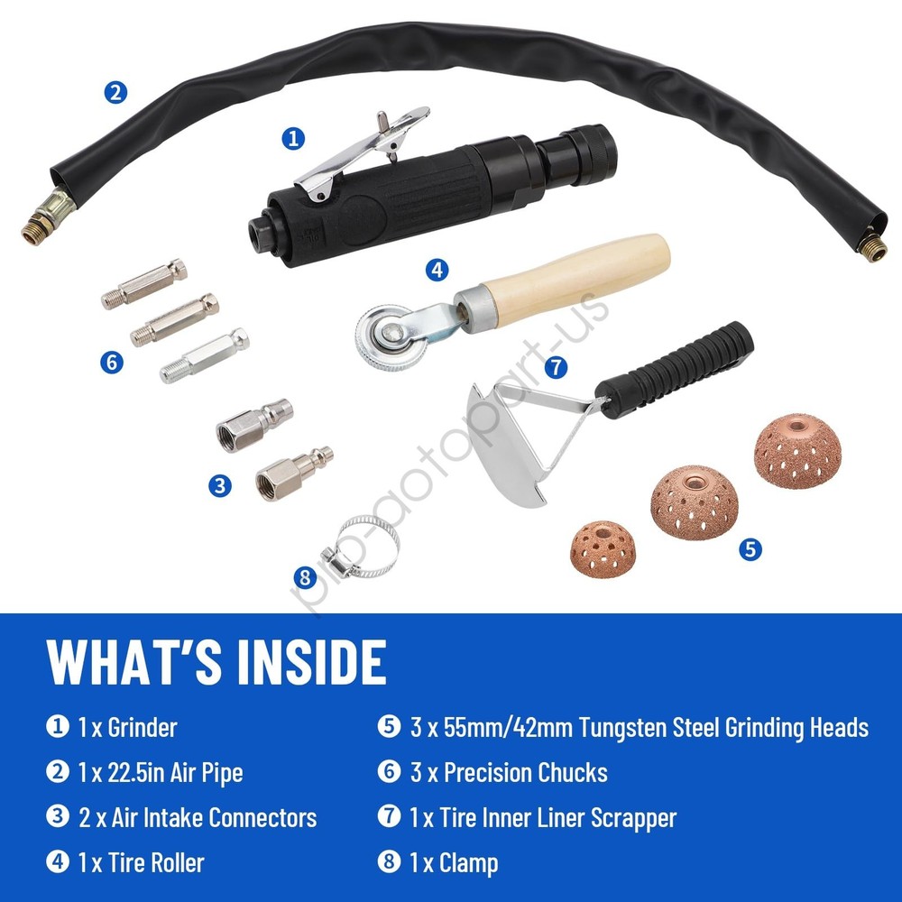 2500 RPM Buffer, Scraper, Roller & Long-Lasting Buffing Wheel