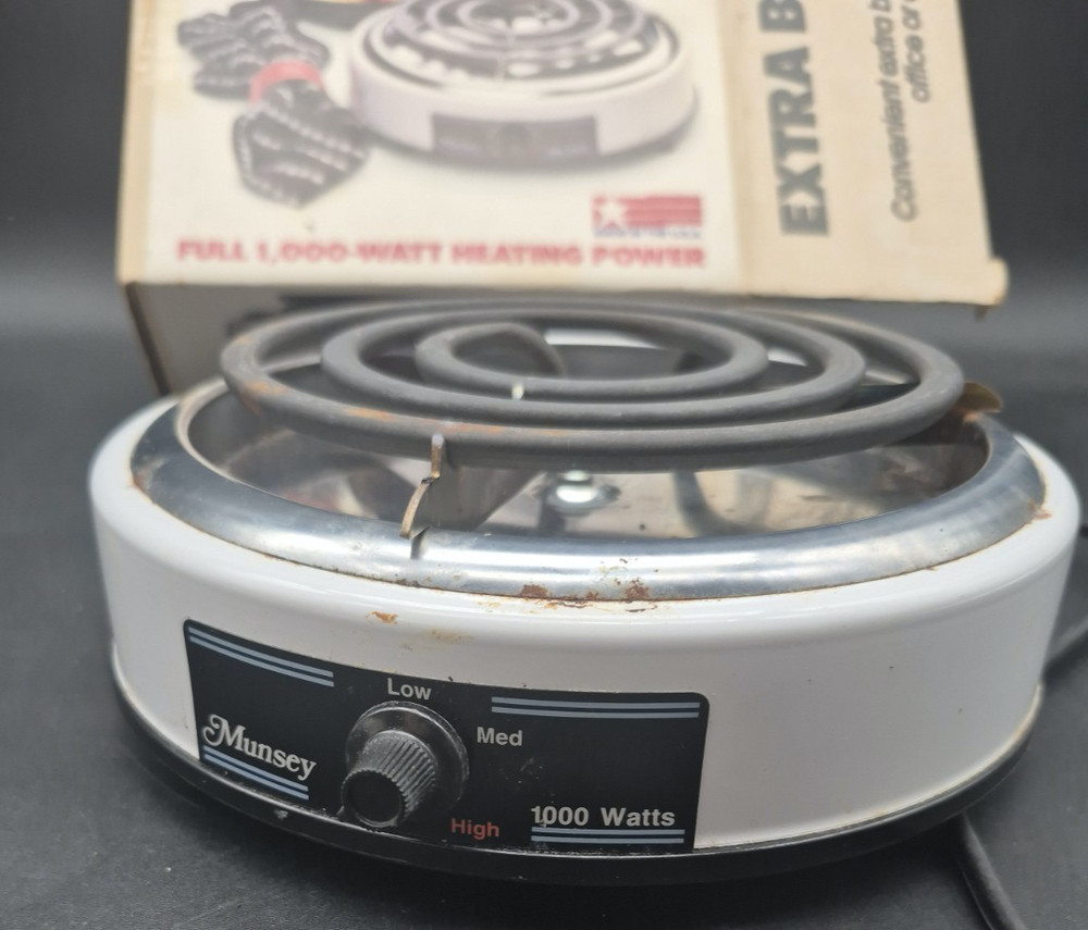 Extra Burner By Munsey 1000 Watt FB-1 Great Shape TESTED Works Great