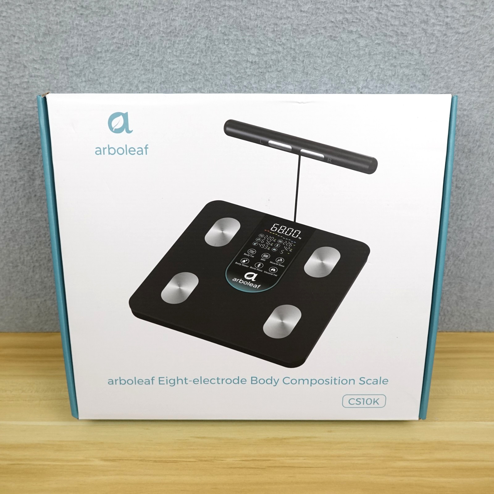 Arboleaf CS10K Eight Electrode Body Composition Smart Digital Scale Black OB