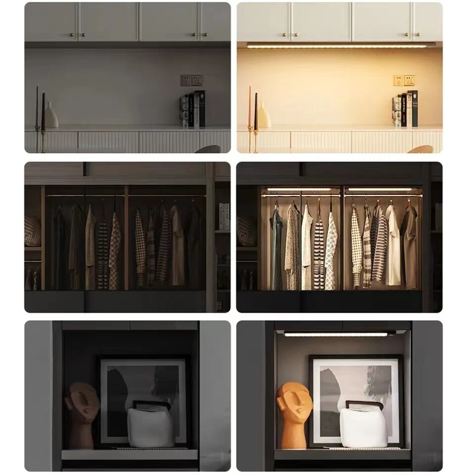 Rechargeable LED Motion Sensor Under Cabinet Closet Light USB Kitchen Lamp Strip
