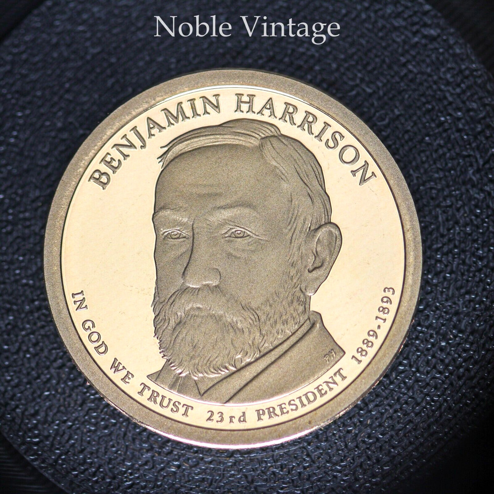 2012 S Proof  Benjamin Harrison Presidential Dollar  Coin - From a Proof Set