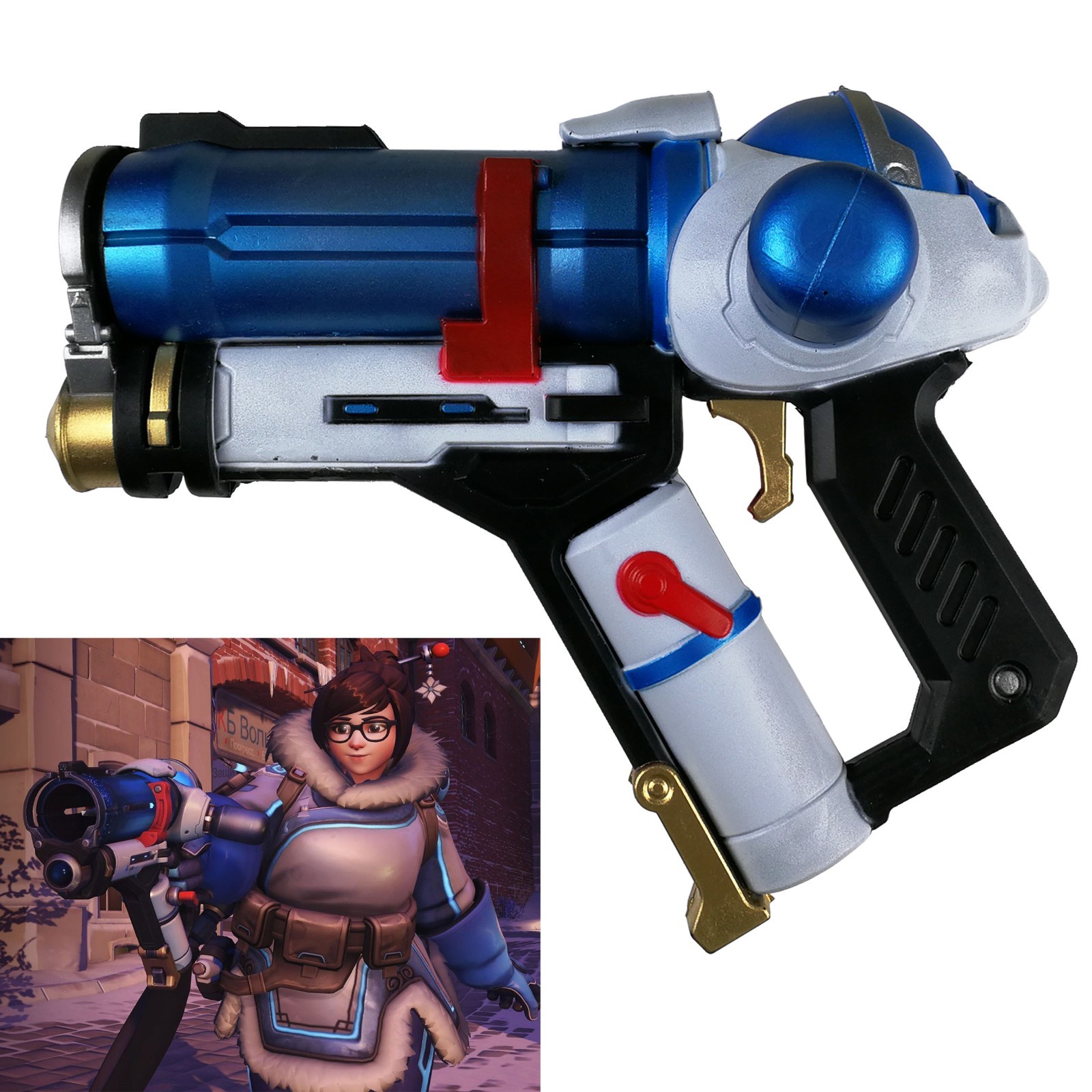 Overwatch Mei Foam Gun Freezer High Density Cosplay, Anime Gaming Cosplay Prop