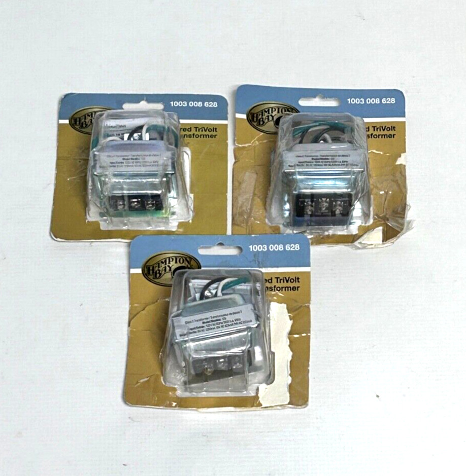 (3) Hampton Bay Wired TriVolt Transformer 1003 008 628 Model HB-125-90