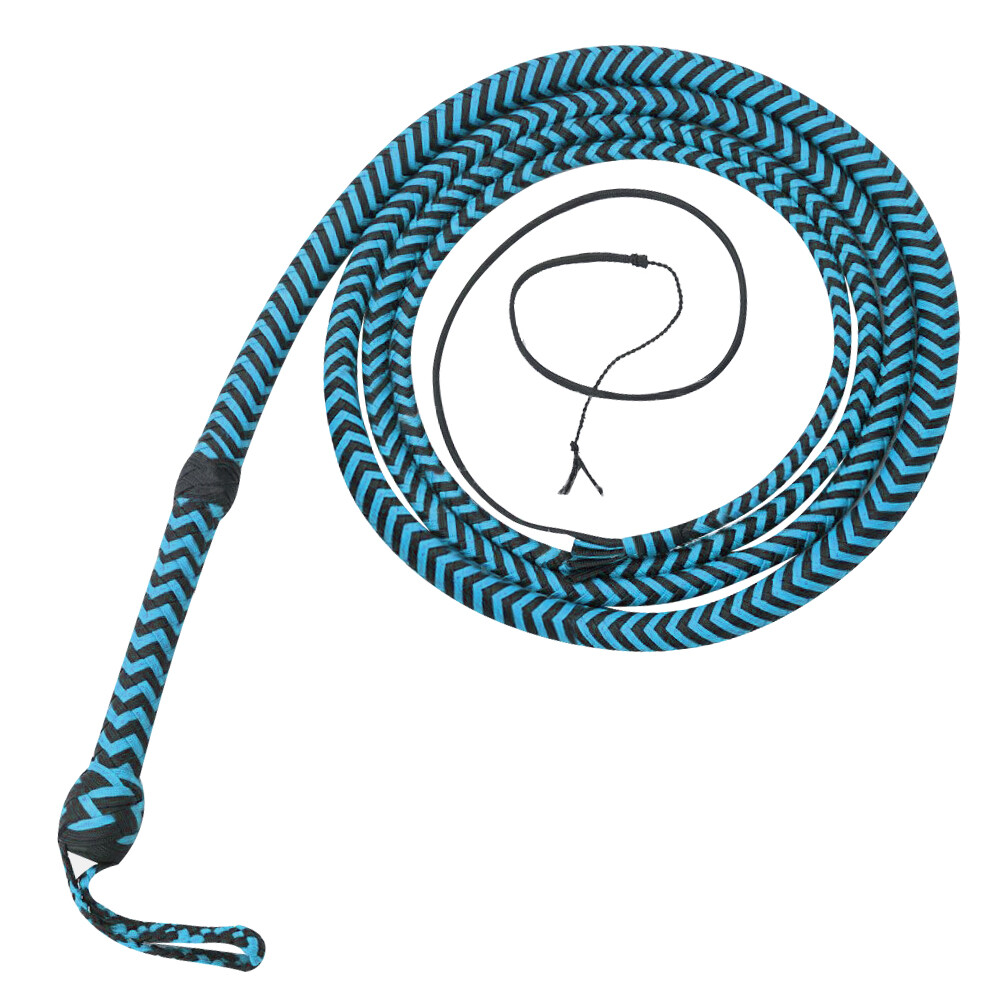 BULL WHIP 04 to 12 Feet 16 Plaits Para-cord Nylon CUSTOM BULLWHIP EQUESTERIAN