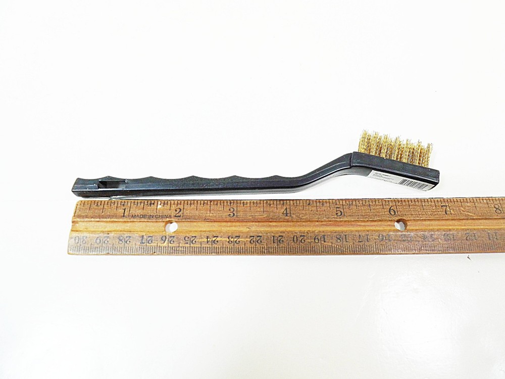 Wire Brushes Brass Bristles 4Pc Mini Plastic Handles Handle Brush Rust Paint
