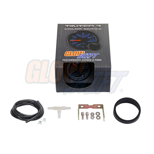 GlowShift 52mm Tinted 7 Color 15 PSI Turbo Boost / Vacuum Gauge