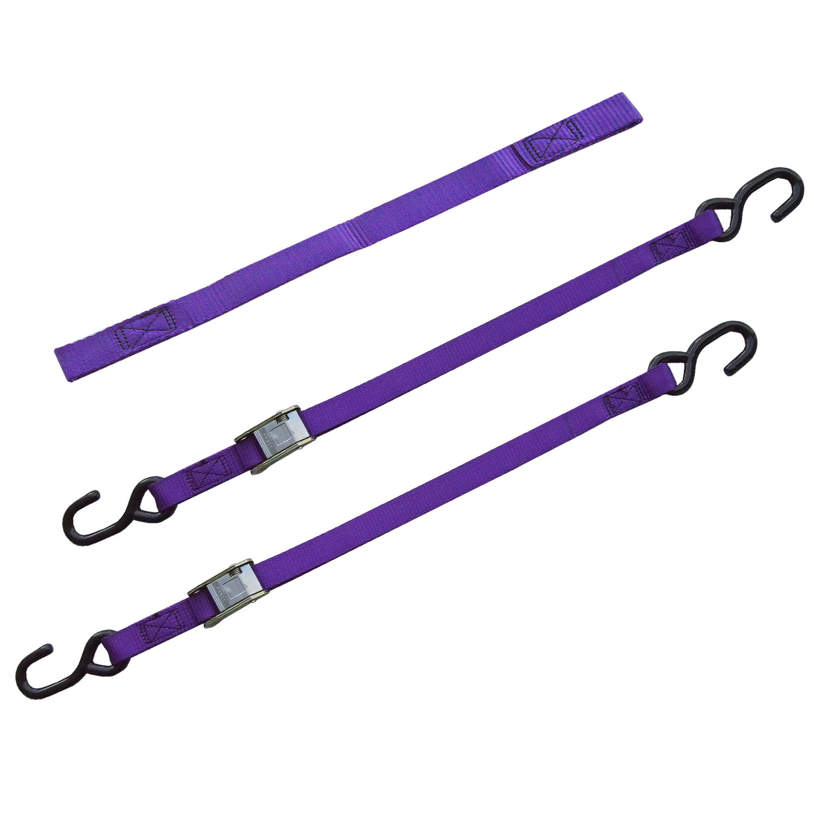 1 x 3 ft Cam Buckle Tie Down Strap with S Hook for Trailers